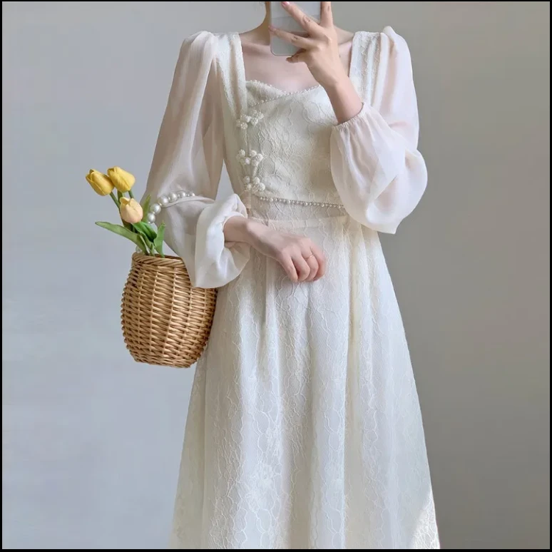 （编1200-1299）新款改良旗袍女夏款法式复古连衣裙