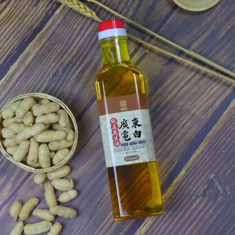 粤囍是广东传统工艺茂名农家古法压榨花生油凉拌浓香500毫升新鲜