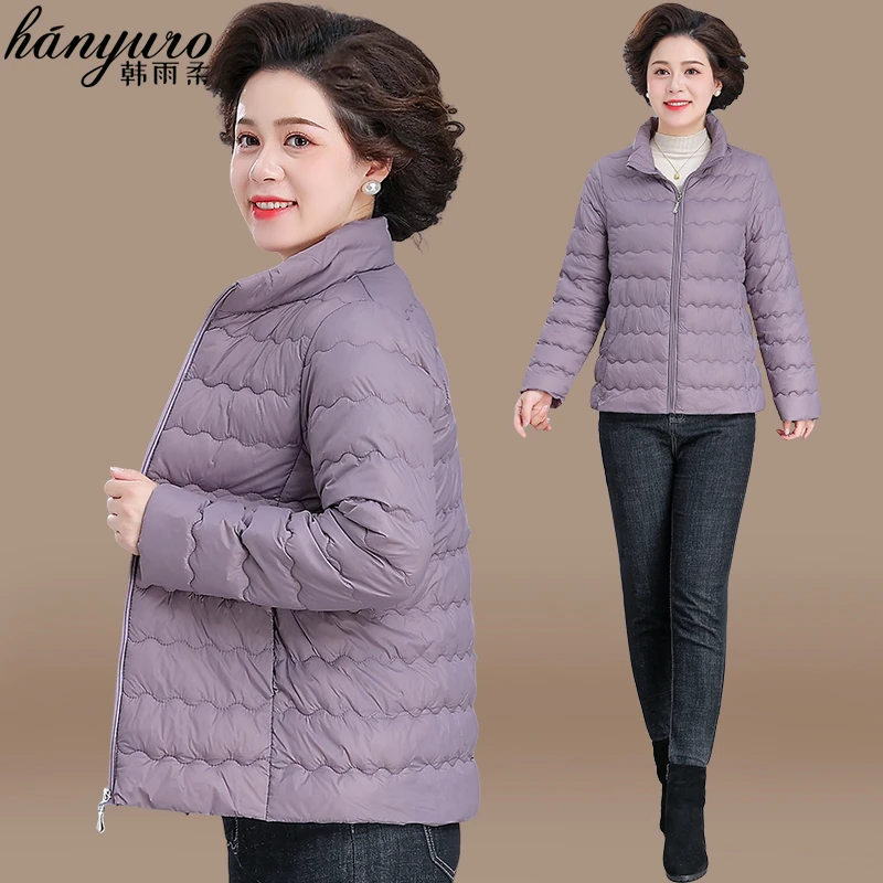 中年妈妈秋冬季轻薄棉袄2025新款中老年女装冬装大码棉服短款棉衣