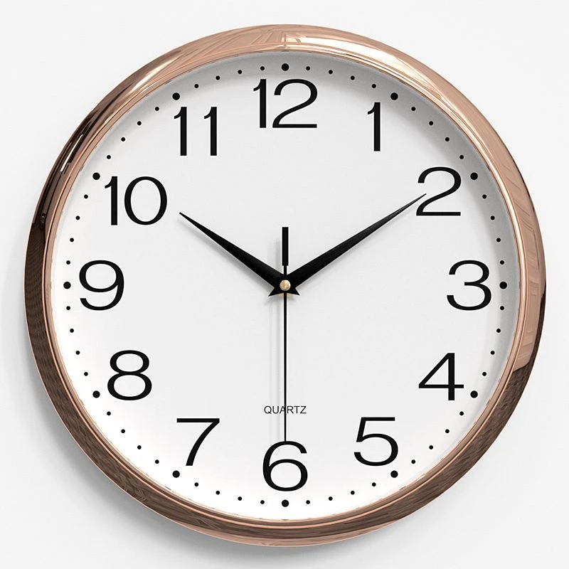 静音客厅挂钟现代简约时钟家用钟表挂墙上大字卧室石英钟办公餐厅