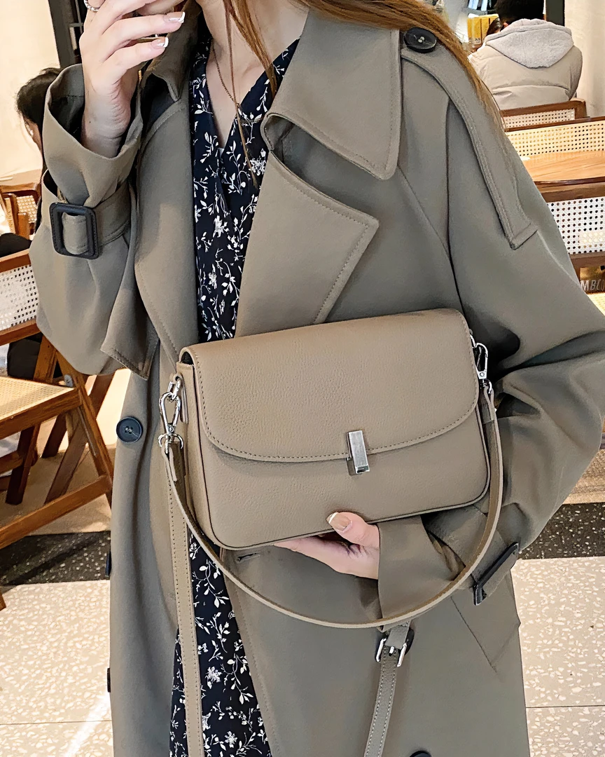 休闲女包2024新款气质时尚真皮头层牛皮单肩包简约百搭韩版女士包