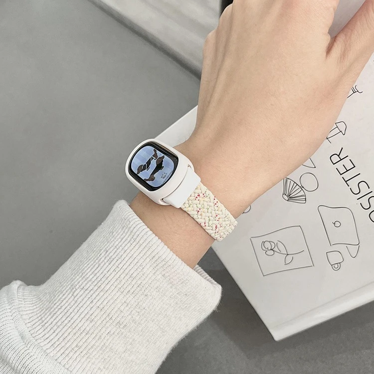 适用小米8/9手环表带磁吸小米8手环9编织回环尼龙腕带运动替换带