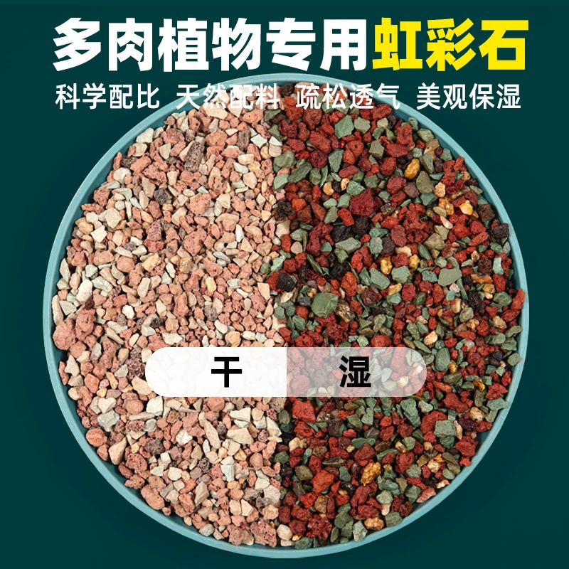 多肉纯颗粒土专用营养土铺面石硅藻土麦饭石沸石轻石火山石虹彩石
