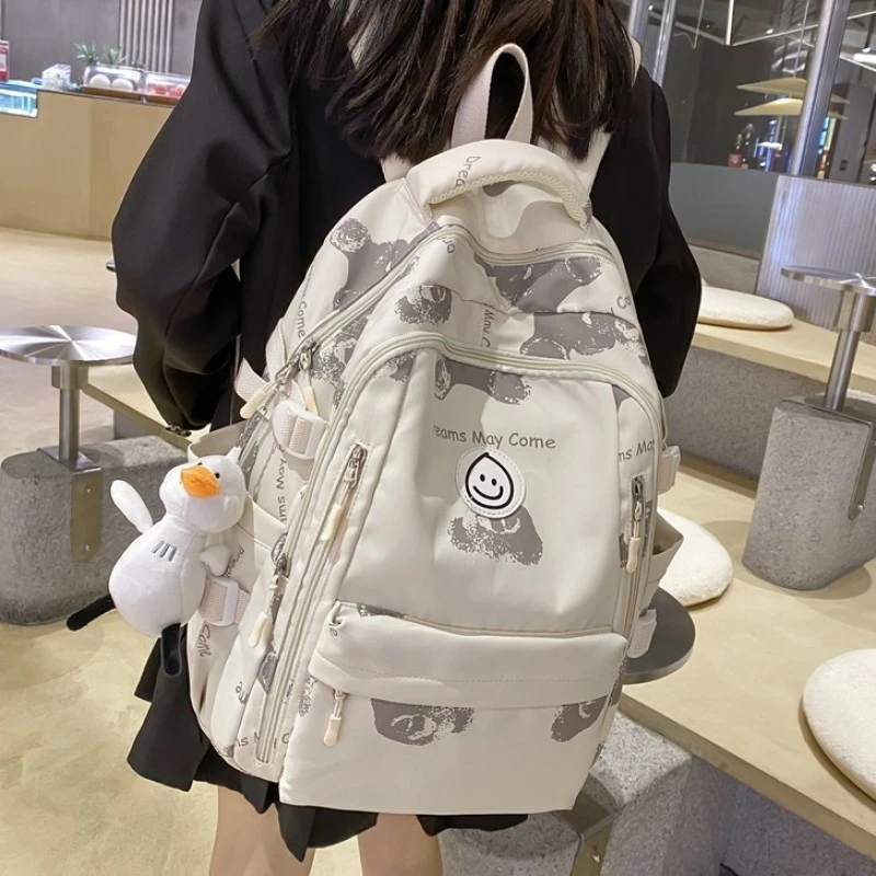 2022新款大容量双肩包女中学生书包高中生初中生女生大学生背包男