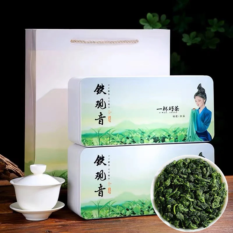 正宗安溪铁观音浓香耐泡茶叶乌龙茶新茶兰花香节日茶叶送人礼盒装