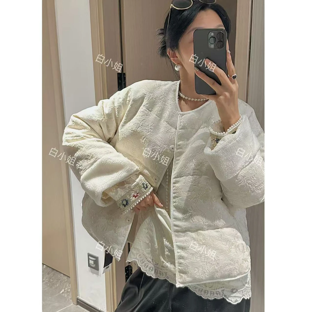 2024国风老钱调印花刺绣小众轻奢外套6822