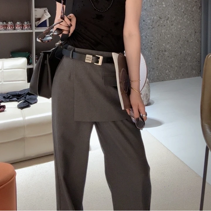 FANYE 2024早秋新款设计感小众拼接阔腿裤24632-1