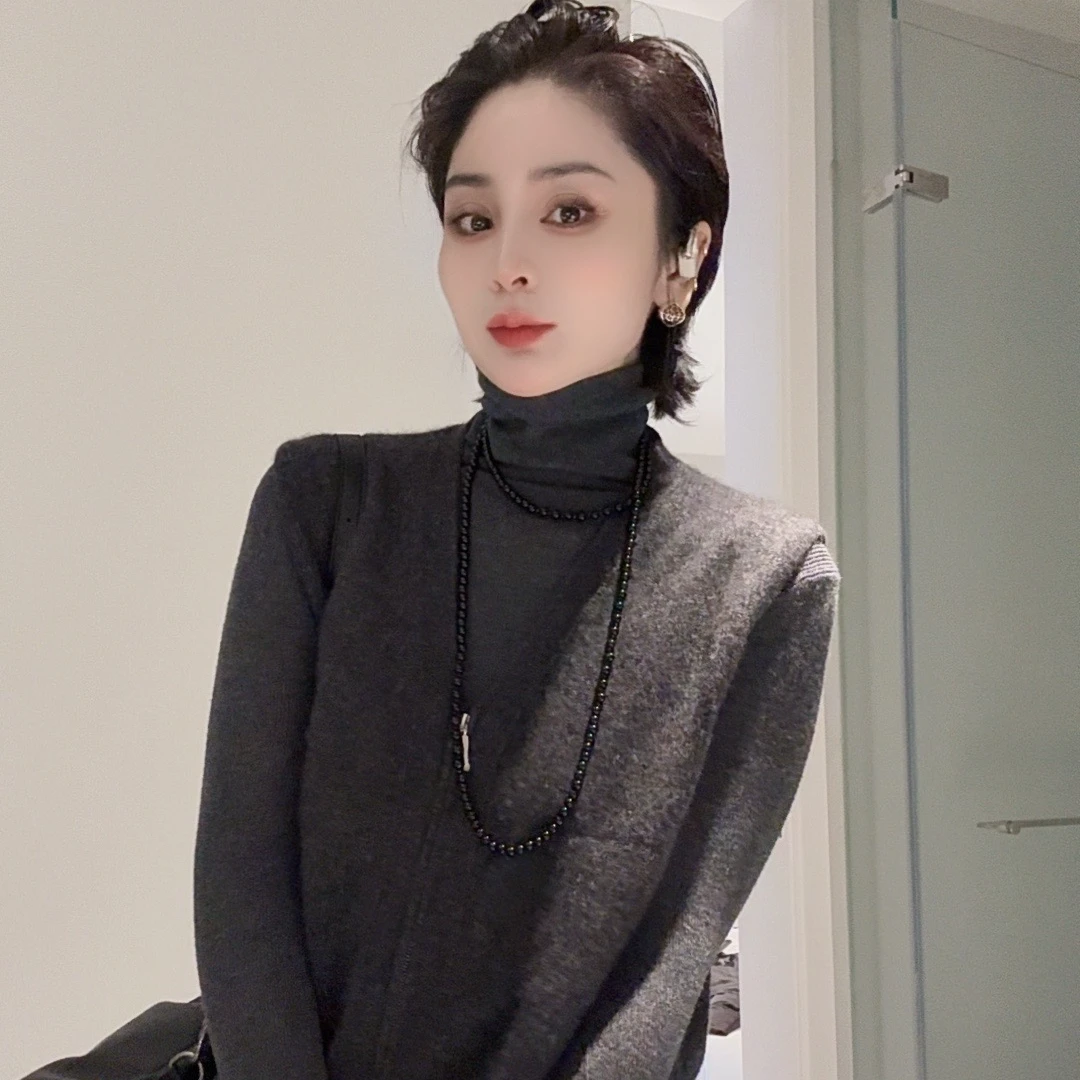 FANYE 2024冬季百搭休闲V领开衫马夹72700