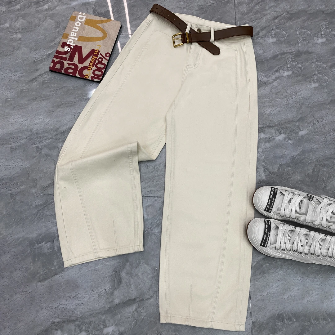 2024秋季新品时尚水洗牛仔裤显瘦百搭新款女士长裤9022