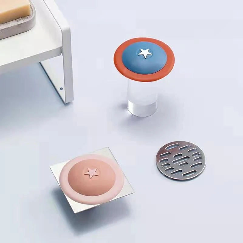 新疆包邮发货厨房按压式防臭封闭硅胶地漏浴室弹跳防堵塞塑料水槽