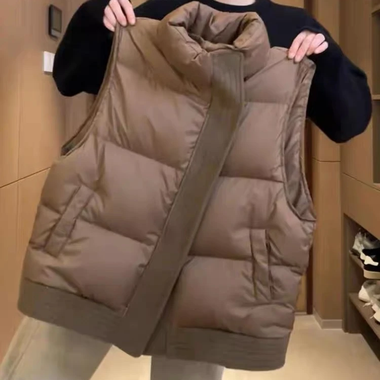 2024秋冬新款简约时尚百搭棉服马甲女