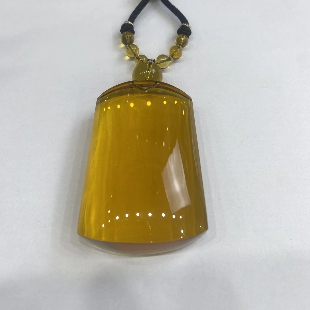 缅甸原矿蓝珀平安无事牌