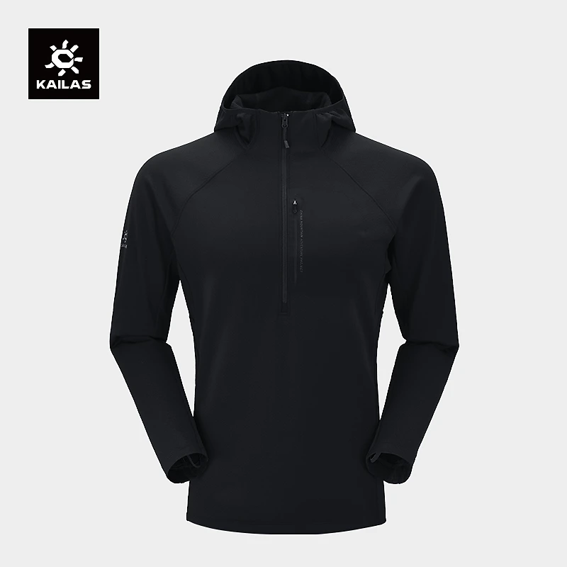 KAILAS凯乐石 户外运动 男款连帽半开胸抓绒衫 KG2437136