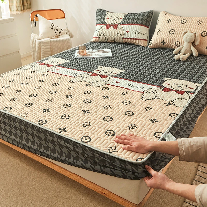 乳胶凉席三件套床笠夏季凉席冰丝席两件套床罩宿舍夏天空调席机洗