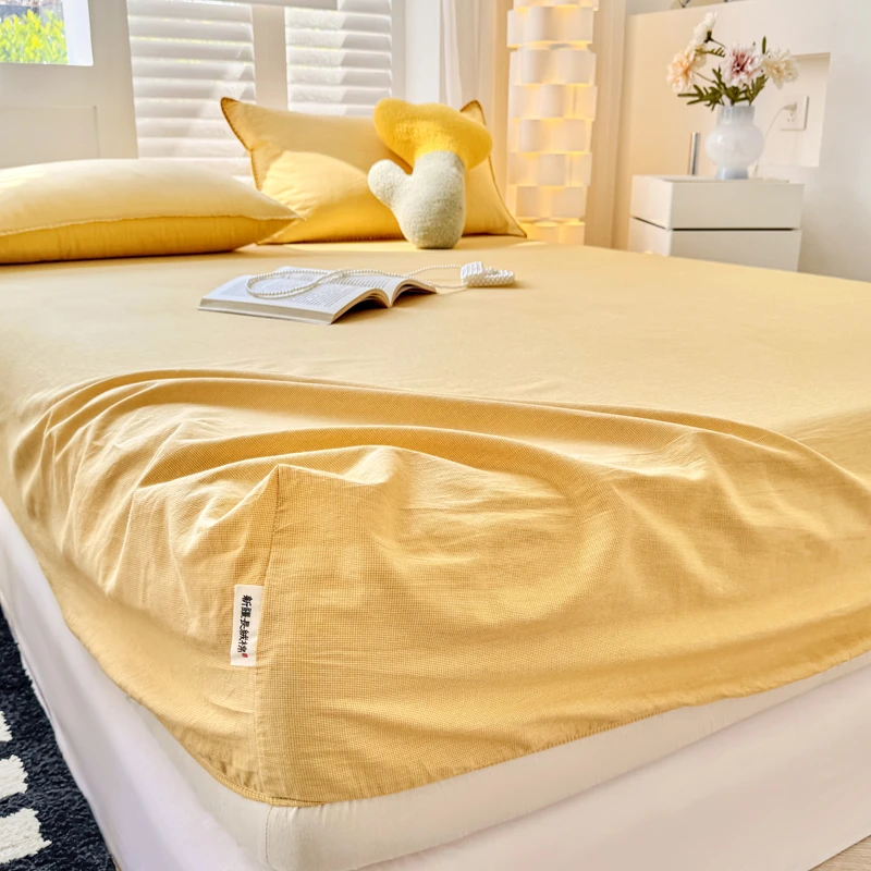100全棉A类纯棉水洗棉床笠单件床罩床套罩席梦思保护套学生宿舍