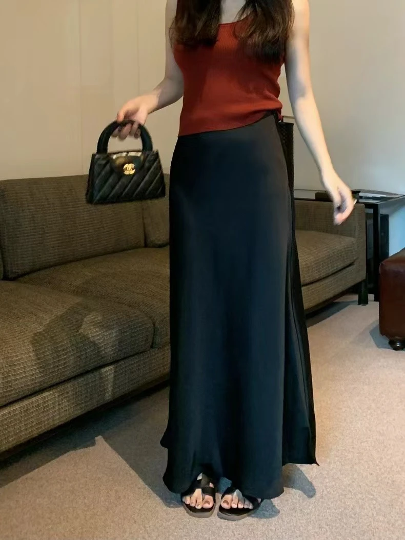 루루가−  半身A字裙新款高腰显瘦中长款显瘦时尚半身裙包臀鱼尾裙