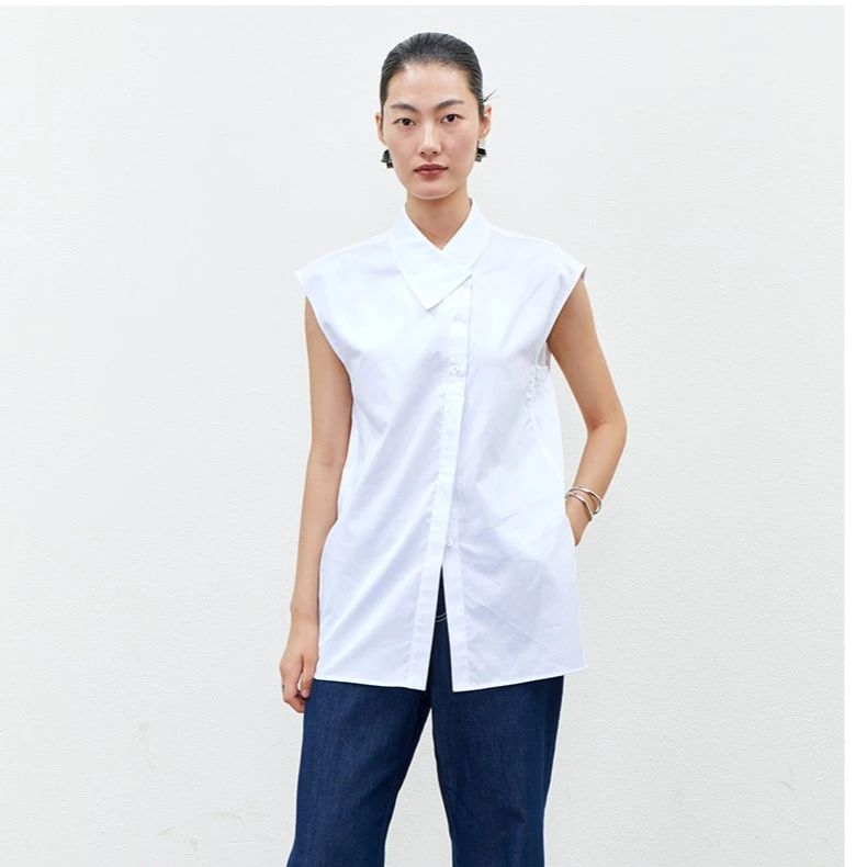 Eastern Light/乙来2024新款上衣设计感小众女短袖衬衫夏款自播