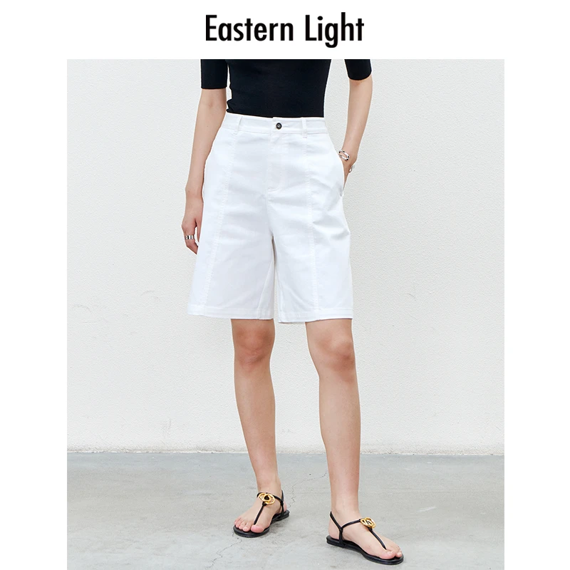 【499两件】Eastern Light乙来牛仔短裤女高腰薄款小众女士牛仔短裤