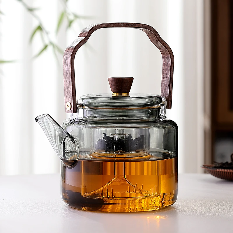 茶壶玻璃耐高温烧水泡茶壶电陶炉围炉煮茶器茶具套装家用茶水分离