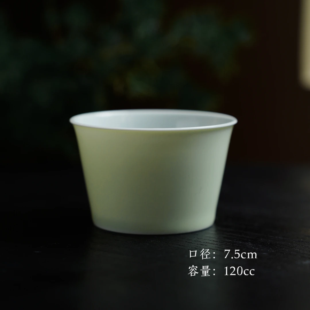 【片羽堂】外黄内绘直口杯