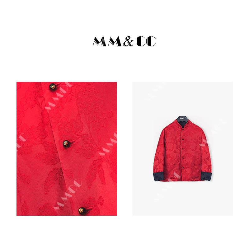 【醉红颜】90白鸭绒新年战袍新中式女装国风红色拜年羽绒服E6937-2