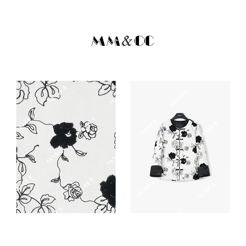 中式国风浮雕绣花羽绒服女2023冬装90白鸭绒外套E6920