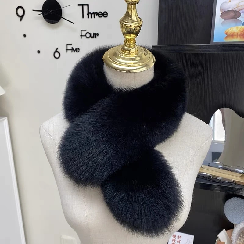 【冬季必备】狐狸毛围巾毛领围脖高级感保暖毛领护颈围脖E6863