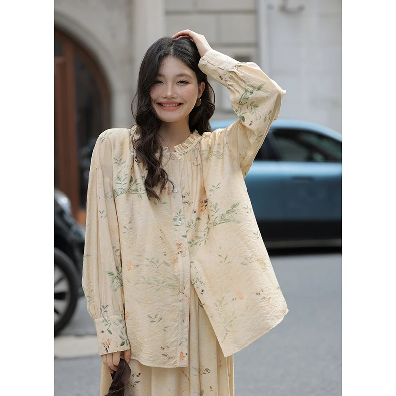 【1.19清清】觅定新中式国风禅意初秋套装裙DQ10859