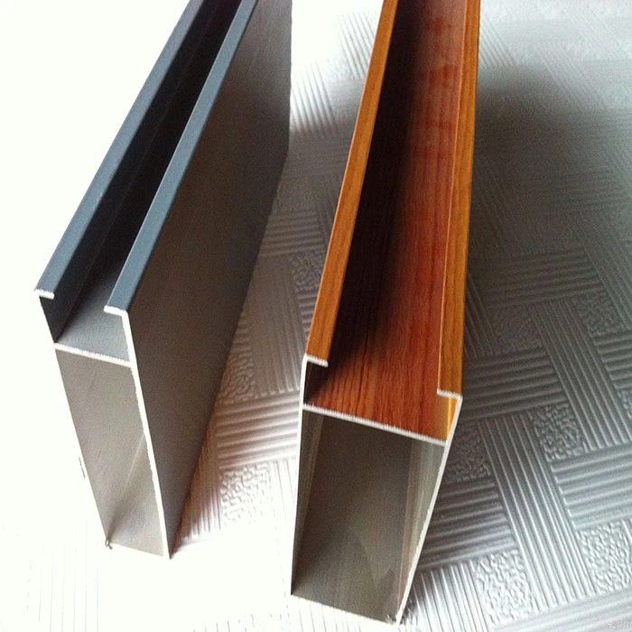 铝合金型材四方管天花吊顶U型铝方通天花吊顶亭园屏风拉弯造型幕