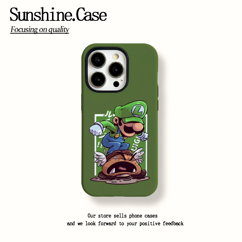 菲林二合一适用苹果华为vivo小米oppo手机壳绿马里奥16PRO/15/14