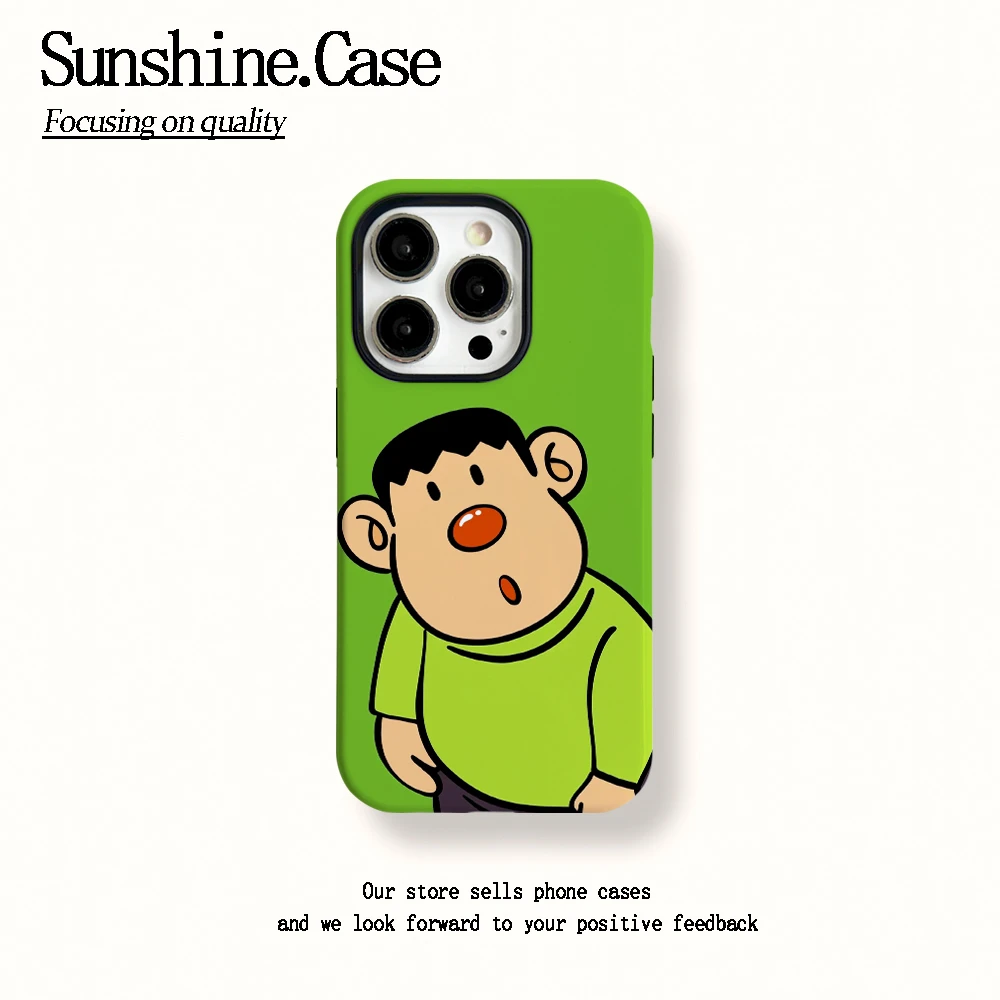 菲林二合一适用苹果华为vivo小米oppo手机壳呆萌胖虎15PRO/14/13