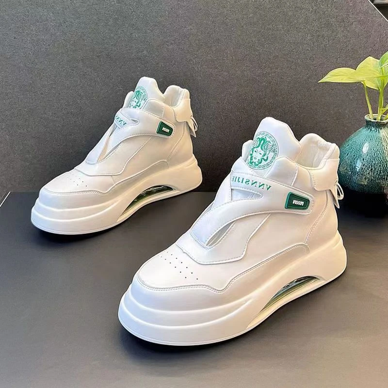 潮流男鞋2023新款气垫小白鞋秋冬季运动白色休闲板鞋学生百搭增高