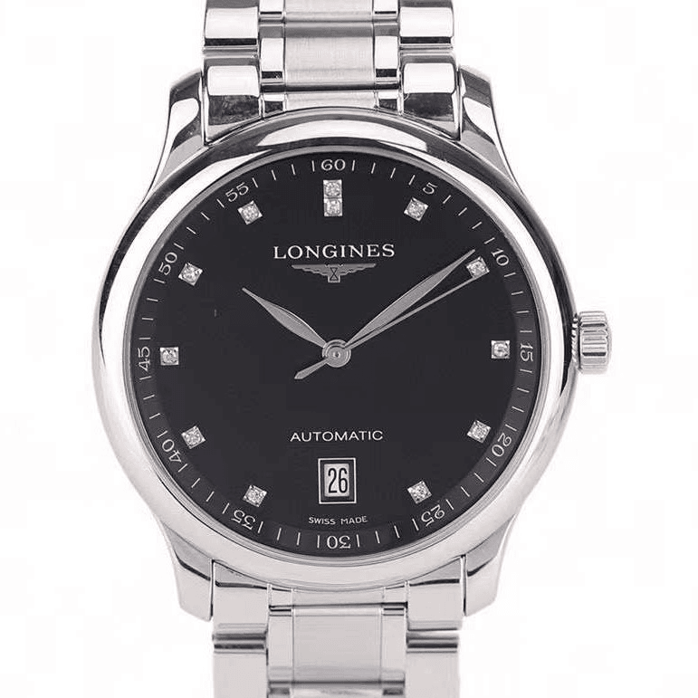 99新 Longines/浪琴 补差价/名匠628/黑盘钻刻/38.5mm/公价21300