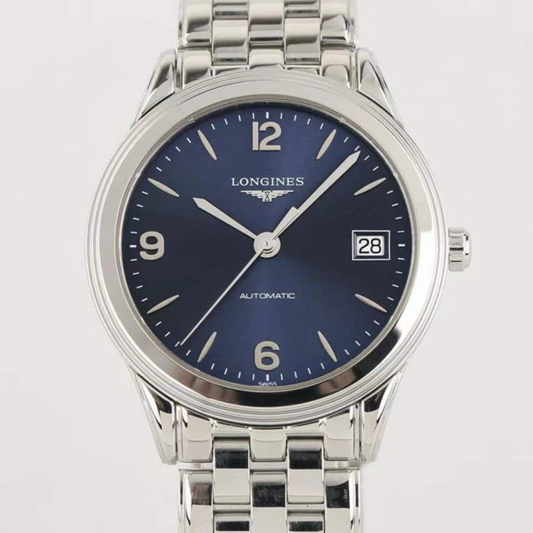 99新 浪琴腕表/军旗774/36mm/公价11300/蓝盘条丁刻度