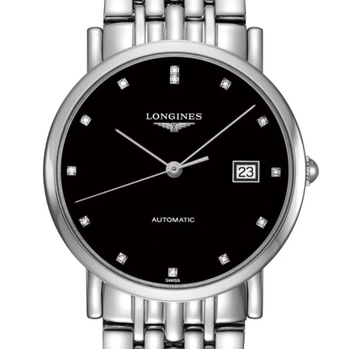 99新 Longines/浪琴  博雅809/黑盘钻刻/公价18200/35mm表径/全套