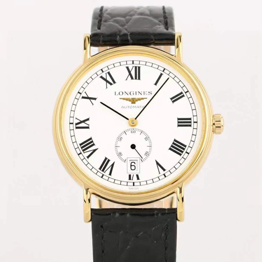 99新 Longines/浪琴  瑰丽805/38.5mm/公价12800/白盘罗马刻度