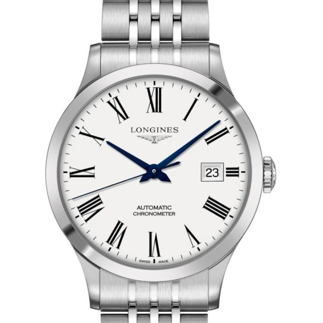 99新 Longines/浪琴 开创者821/公价18600/40mm/精钢/白盘罗马
