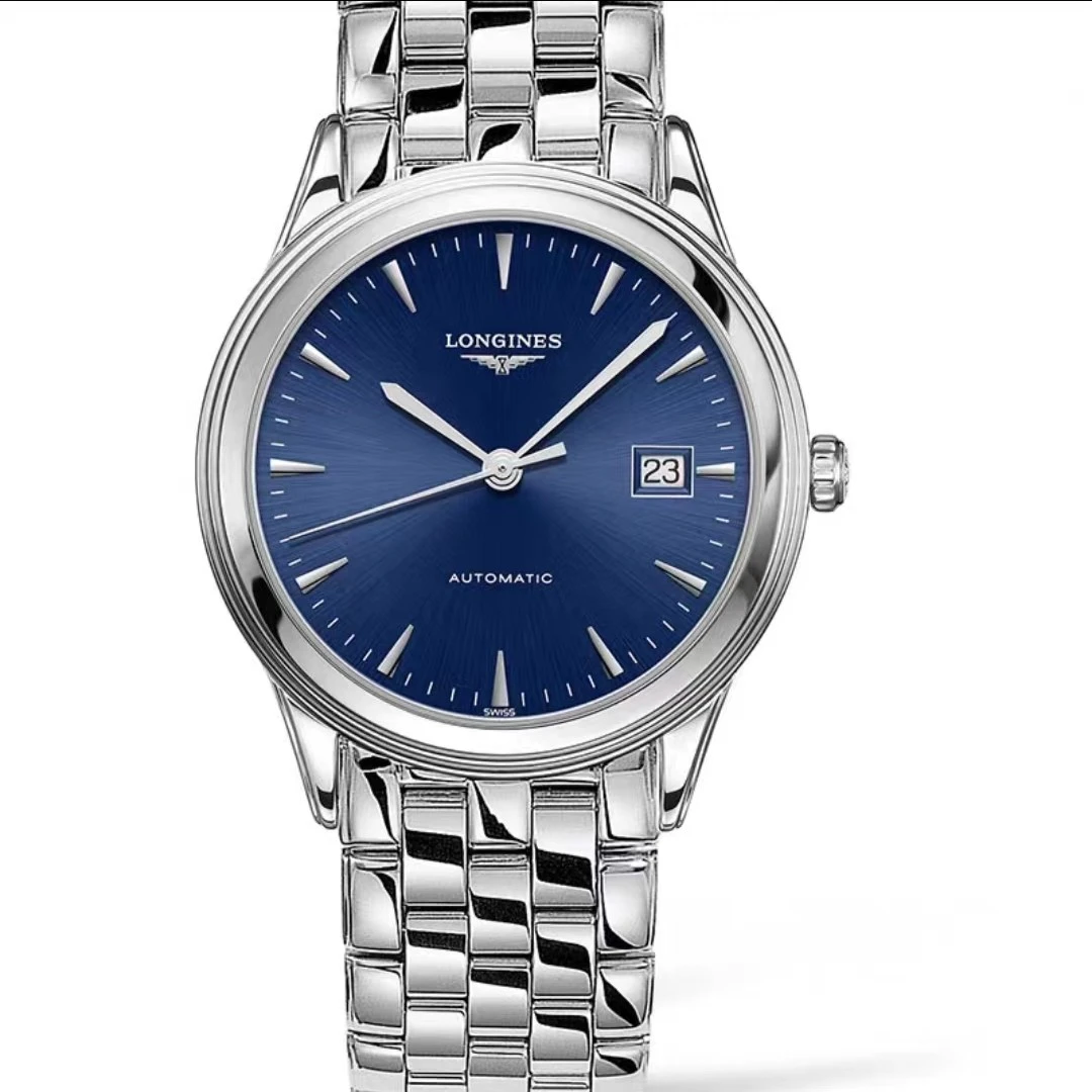全新未使用 Longines/浪琴 军旗984/40mm/公价14600/蓝盘条丁刻度