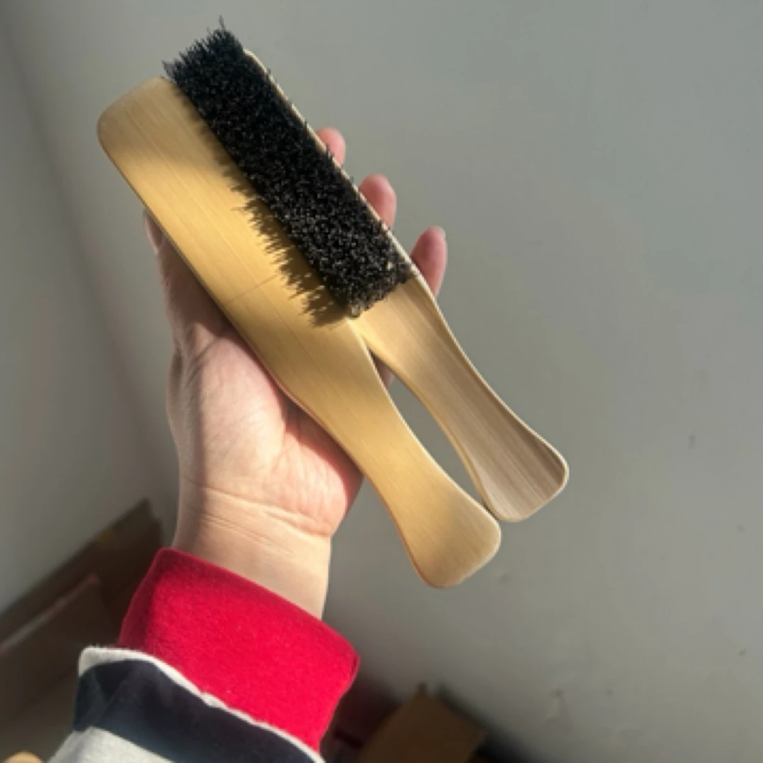 森兰定制款六寸半根部猪鬃刷，针对大金刚，纹路深核桃，大粗筋