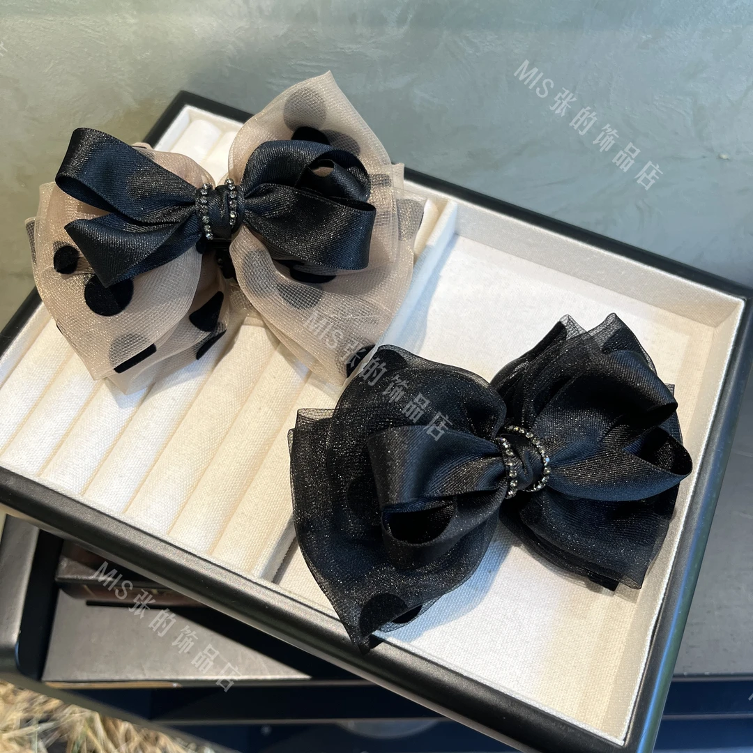 韩版原创气质高级感波点香蕉夹时尚发饰简约发夹2024新款百搭头饰