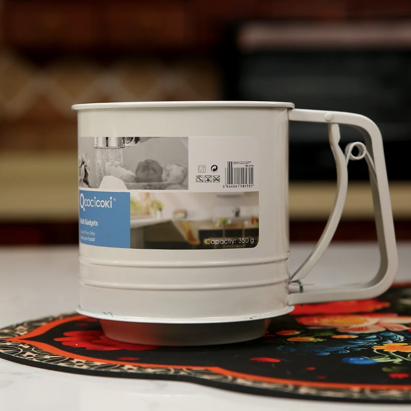 手持半自动面粉筛子多功能家用过滤小型手工加厚圆形