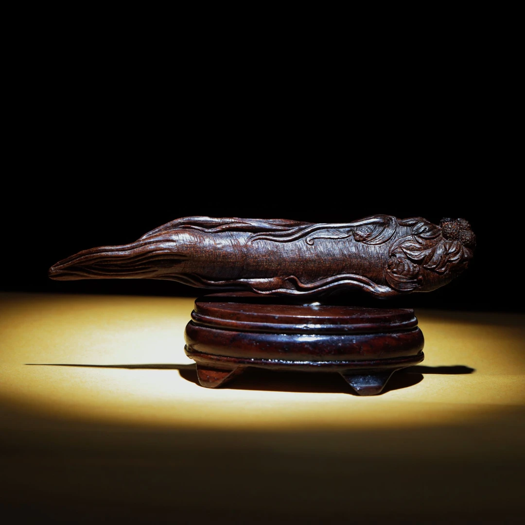 沉香【觅香阁】新款正区黑棋如意人生老料 把玩件15g