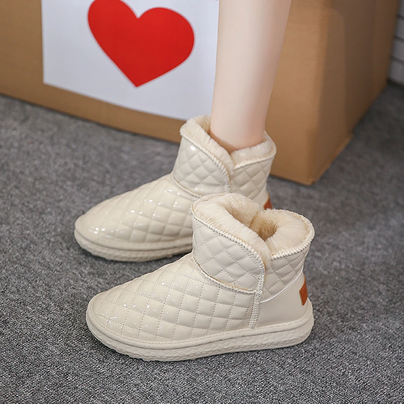 防水2023新款百搭加绒加厚冬季厚底雪地鞋软底大棉经典外穿雪地靴