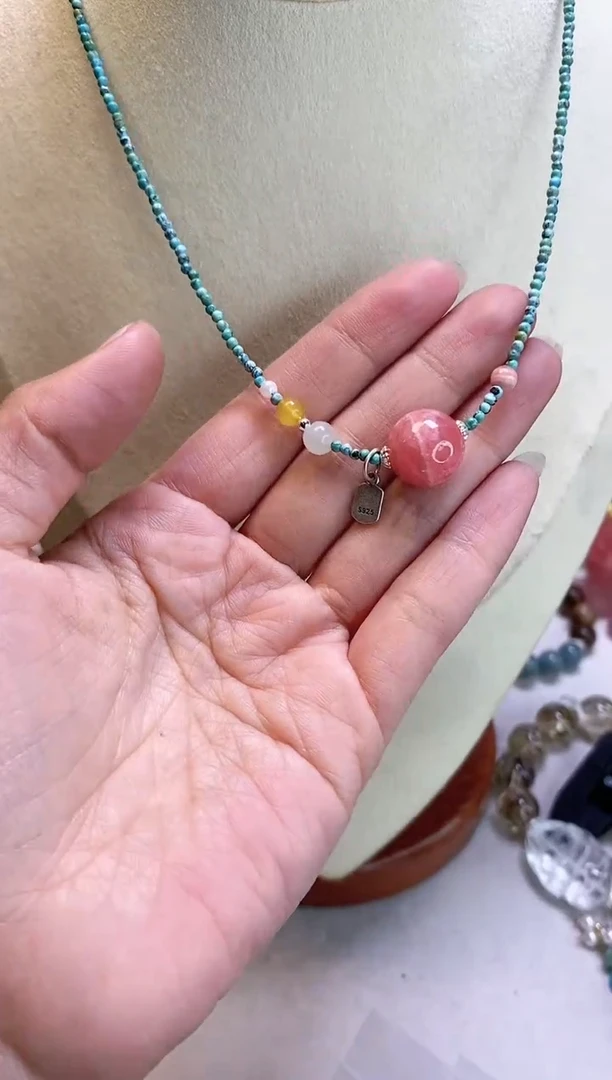 【闪购商品】菱锰矿（红纹石）项链未镶嵌多样性发货A919