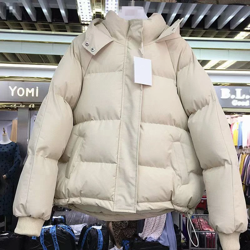 冬季加厚棉衣外套女棉袄新款韩版短款面包服保暖连帽宽松百搭棉服