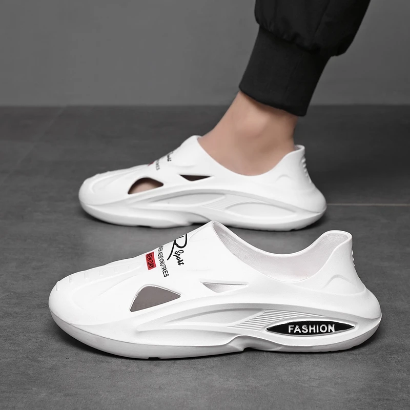 夏季男士凉鞋户外外穿休闲运动街头洞洞鞋防滑踩屎感超软出游拖鞋