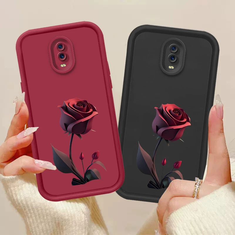 适用于【oppoR17】天眼阶梯红色单独玫瑰花全包手机壳个性