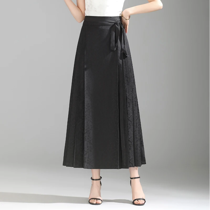 一片式提花长裙马面裙正版国风显瘦高腰半身裙2024春夏季新款爆款