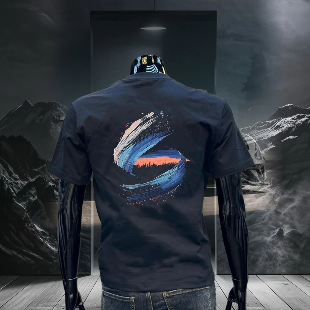 重磅高品质纯棉短袖男士运动休闲设计款印花T恤潮流圆领半袖上衣