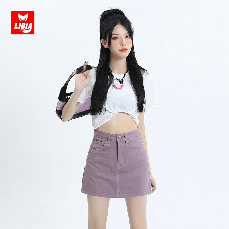 高腰牛仔短裙女2024新款高腰显瘦a字超短裙气质半身裙小个子休闲